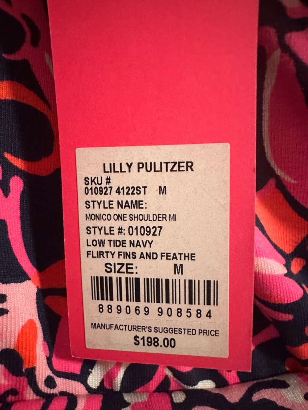 Lilly Pulitzer Monico Pink Paisley One-Shoulder Hi-Low Dress - Picture 3 of 6
